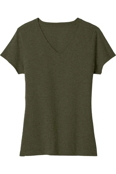 Us Blanks Women´s V-neck Overdyed Tee In Pink