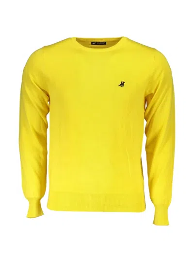 U.s. Grand Crew-neck Cotton Sweater In Yellow