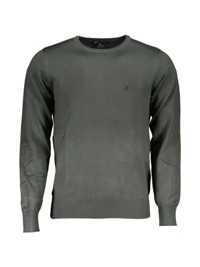 U.s. Grand Embroidered-logo Crew-neck Sweater In Green