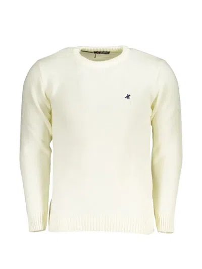 U.s. Grand Embroidered-logo Crew-neck Sweatshirt In Neutral