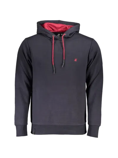 U.s. Grand Embroidered-logo Hoodie In Blue