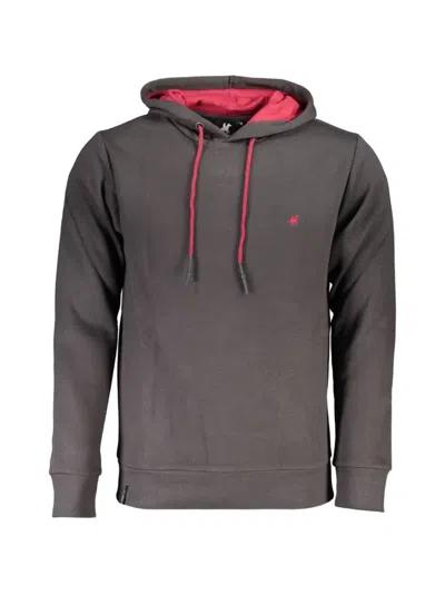 U.s. Grand Embroidered-logo Hoodie In Gray