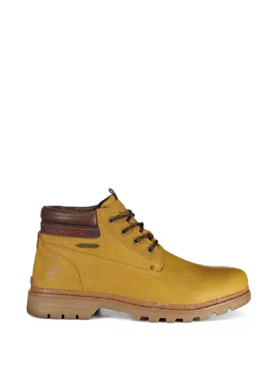 U.s. Grand Lace-up Ankle Boots In Yellow