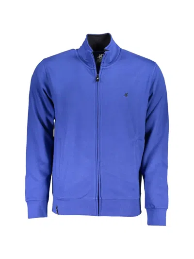 U.s. Grand Logo-detail Zip-fastening Sweatshirt In Blue