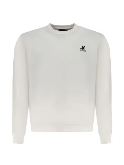 U.s. Grand Logo-embroidered Cotton Sweatshirt In Neutral