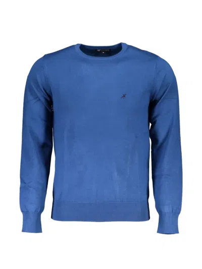 U.s. Grand Logo-embroidered Crew-neck Sweater In Blue