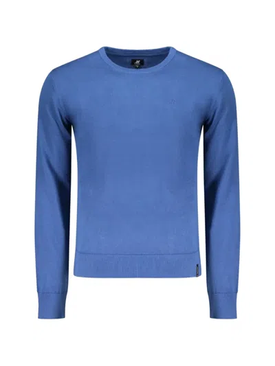 U.s. Grand Logo-embroidered Crew-neck Sweater In Blue