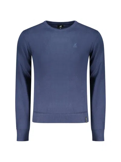 U.s. Grand Logo-embroidered Crew-neck Sweater In Blue