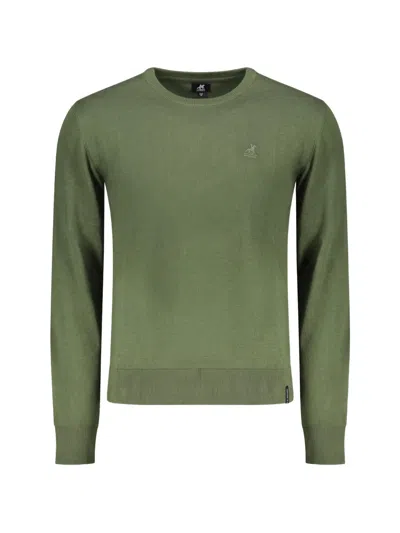 U.s. Grand Logo-embroidered Crew-neck Sweater In Green
