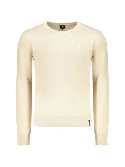 U.s. Grand Logo-embroidered Crew-neck Sweater In Nude
