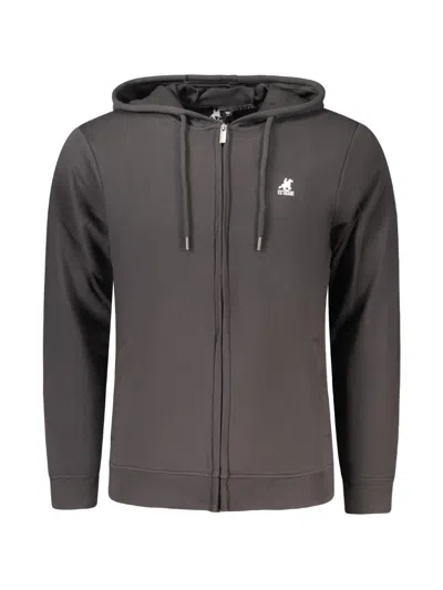 U.s. Grand Logo-embroidered Zip-up Hoodie In Brown