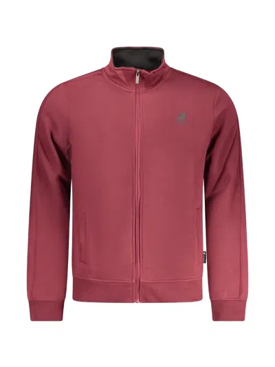 U.s. Grand Logo-embroidered Zip-up Sweatshirt In Burgundy