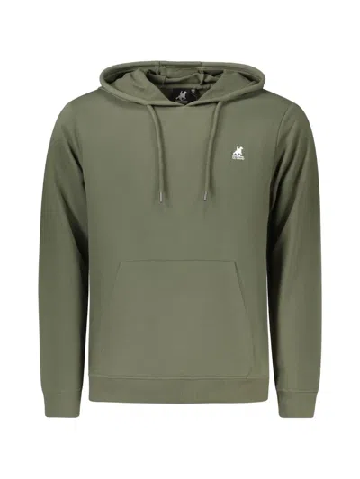 U.s. Grand Logo-patch Drawstring Hoodie In Green