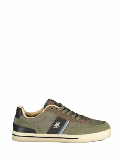 U.s. Grand Logo-patch Panelled Sneakers In Green