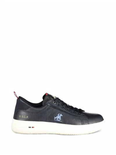 U.s. Grand Logo-print Lace-up Sneakers In Blue