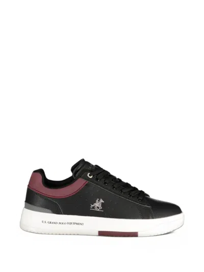 U.s. Grand Logo-print Low-top Sneakers In Black