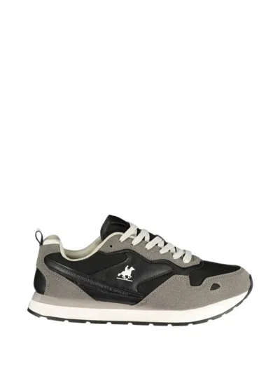 U.s. Grand Logo-print Panelled Sneakers In Black