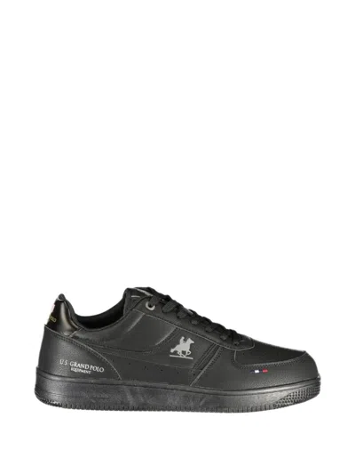 U.s. Grand Logo-print Panelled Sneakers In Black