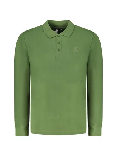 U.s. Grand Long-sleeve Polo Shirt In Green