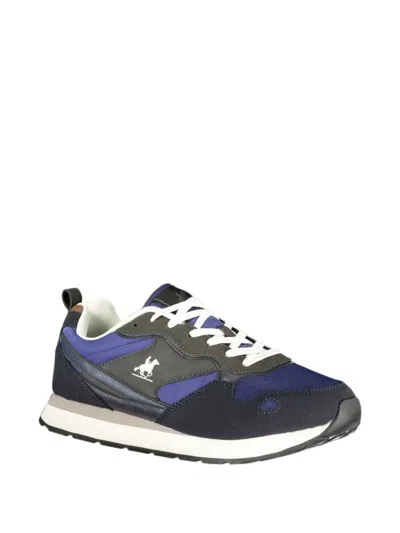 U.s. Grand Panelled Logo-print Sneakers In Blue