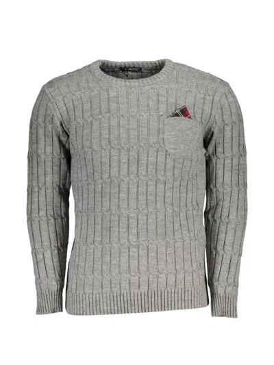 U.s. Grand Patch-pocket Cable-knit Sweater In Gray