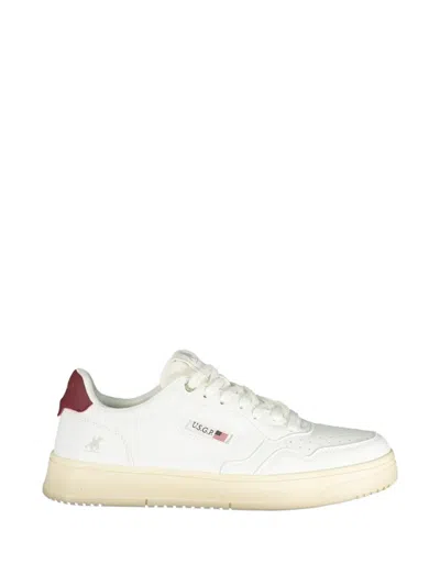 U.s. Grand Perforated Lace-up Sneakers In White