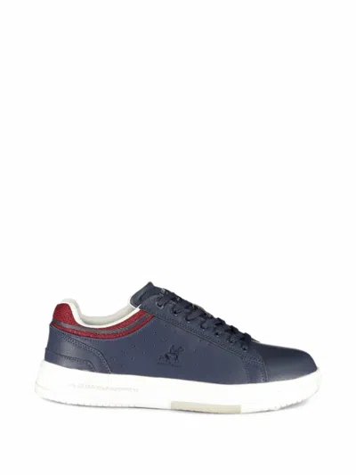 U.s. Grand Perforated Low-top Sneakers In Blue