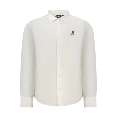 U.s. Grand Polo Bianco Cotton Men Men's Shirt In White