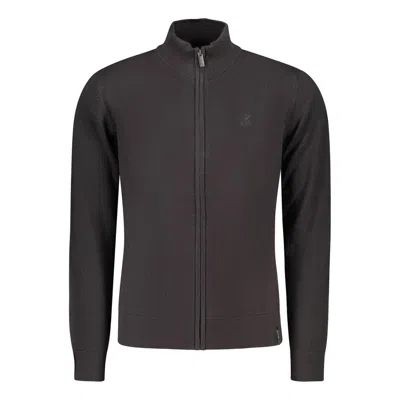 U.s. Grand Polo Black Cotton Men's Men's Cardigan