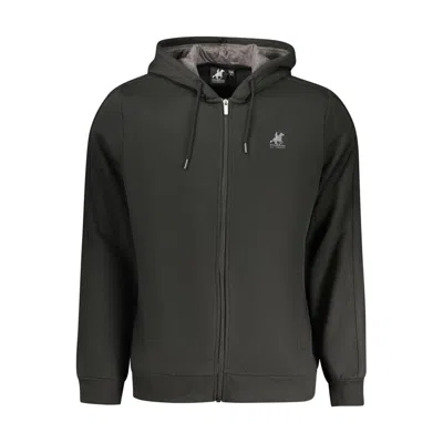 U.s. Grand Polo Black Cotton Men Men's Hoodie