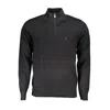 U.S. GRAND POLO ELEGANT HALF ZIP SWEATER WITH EMBROIDERY DETAIL