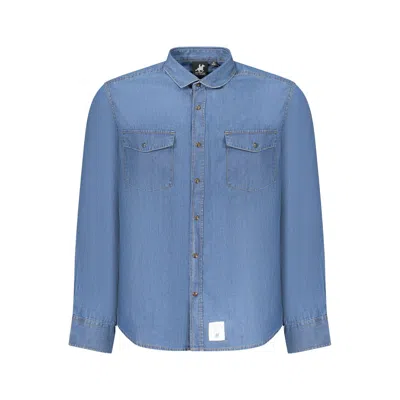 U.s. Grand Polo U. S. Grand Polo Cotton Men Men's Shirt In Blue
