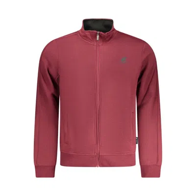 U.s. Grand Polo U. S. Grand Polo Cotton Men's Sweatshirt With Zip And Men's Pockets In Red
