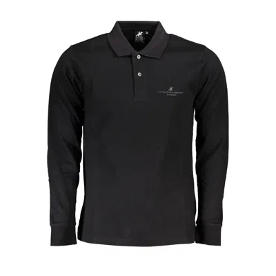 U.s. Grand Polo U. S. Grand Polo Cotton Polo Men's Shirt In Black