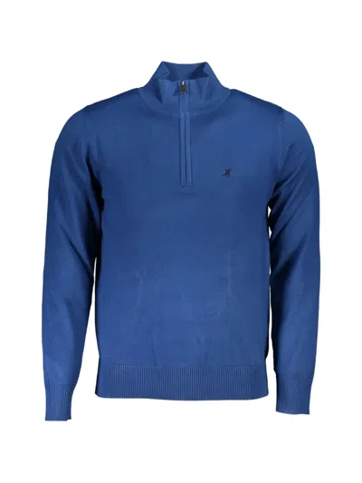 U.s. Grand Quarter-zip Knit Sweater In Blue