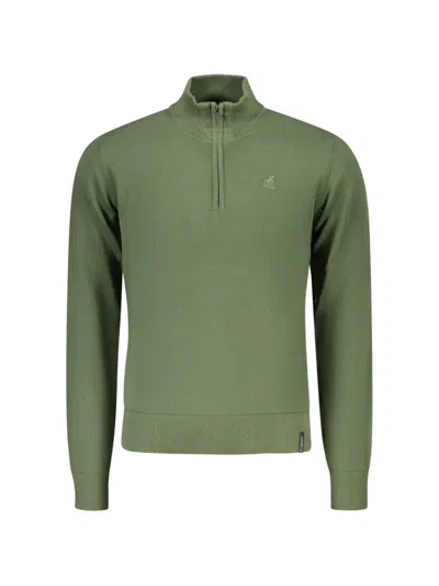 U.s. Grand Quarter-zip Knitted Sweater In Green