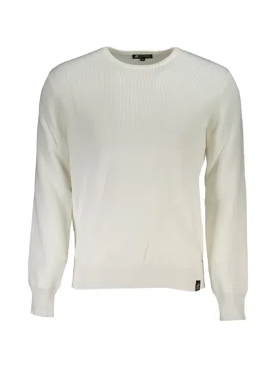 U.s. Grand Ribbed-knit Crew-neck Jumper In White