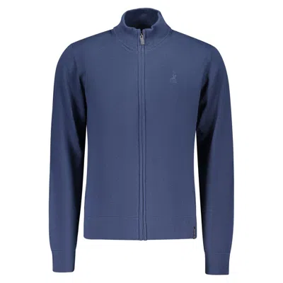 U.s. Grand U. S. Grand Cotton Men's Cardigan In Blue