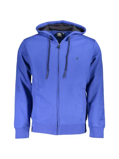 U.s. Grand Zip-up Embroidered Hoodie In Blue