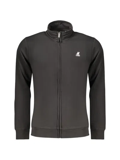 U.s. Grand Zip-up High-neck Sweater In Black