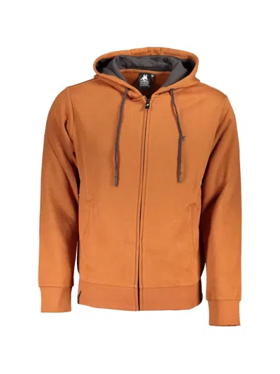 U.s. Grand Zip-up Kangaroo-pocket Hoodie In Orange