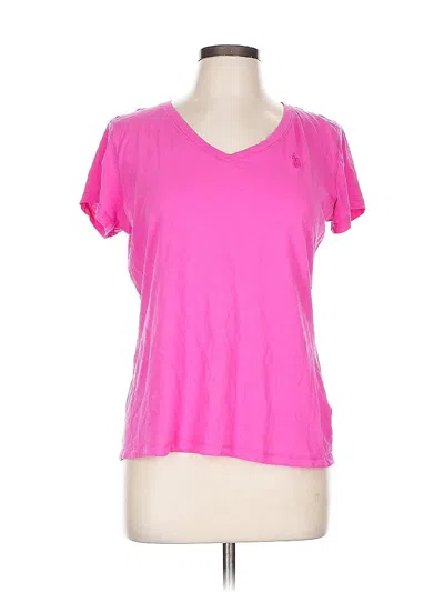 Pre-owned U.s. Polo Assn Active T-shirt In Pink
