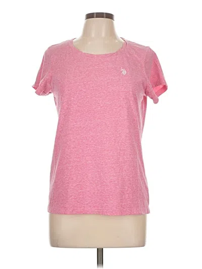 Pre-owned U.s. Polo Assn Active T-shirt In Pink