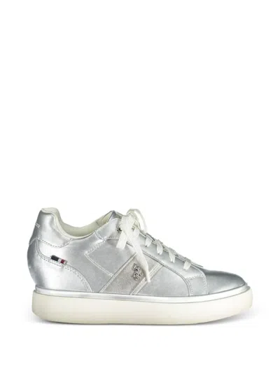 U.s. Polo Assn . Argento Polyester Womens Sneaker In Silver