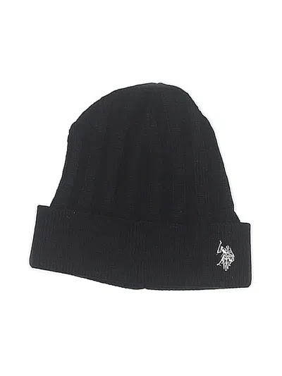 Pre-owned U.s. Polo Assn Beanie Hat In Black