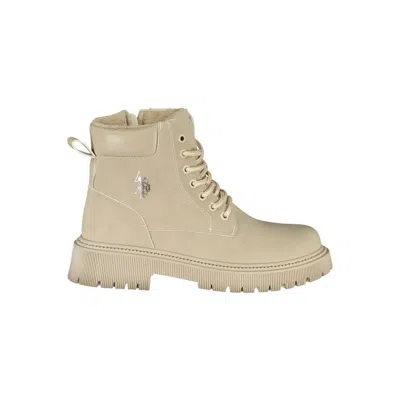 U.s. Polo Assn . Beige Polyurethane Women Women's Boot In Brown