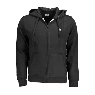 U.s. Polo Assn Logo-detail Zip-up Hoodie In Black