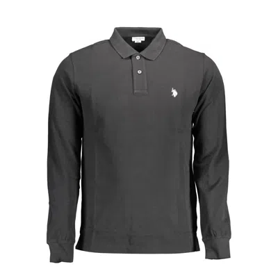 U.s. Polo Assn Black Cotton Polo Shirt