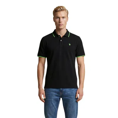 U.s. Polo Assn Black Cotton Polo Shirt
