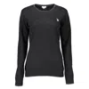 U.s. Polo Assn Black Cotton Sweatshirt In Black